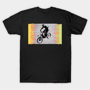 Bike stunt with fire T-Shirt